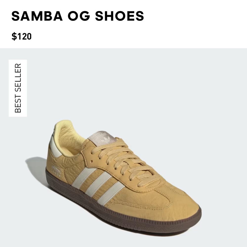 Samba OG - oat / wonder white / gum - size M6/W7 - NEW WITH TAGS!